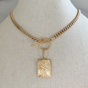 Tree Of Life Necklace Gold Tree Of Life Pendant Family Tree Necklace Gold Tree Charm Catholic Jewelry Gold Spiritual Necklace Consciousness