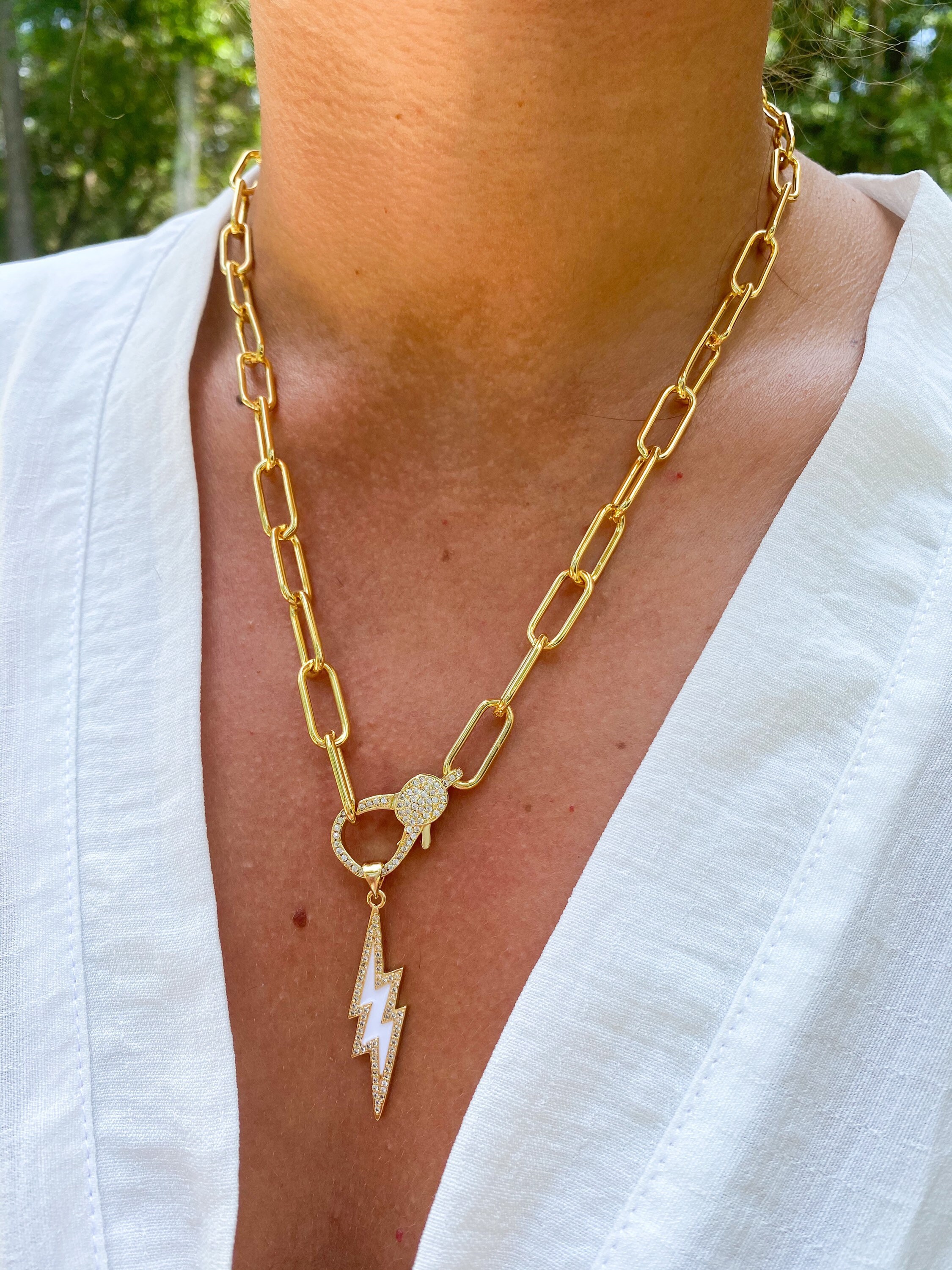 Gold Filled Lightning Bolt Chain 