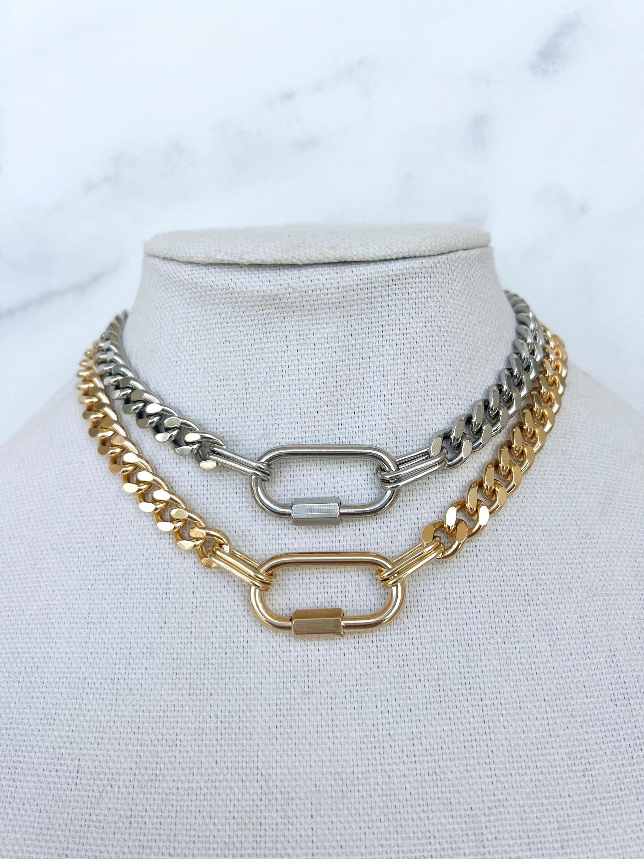 【2plan】24SS★ [MADE] 050 Buckle Twin Chain Necklace LIFETIME JEWELRY 2.6mm Twisted Box Chain Necklace 24k Gold