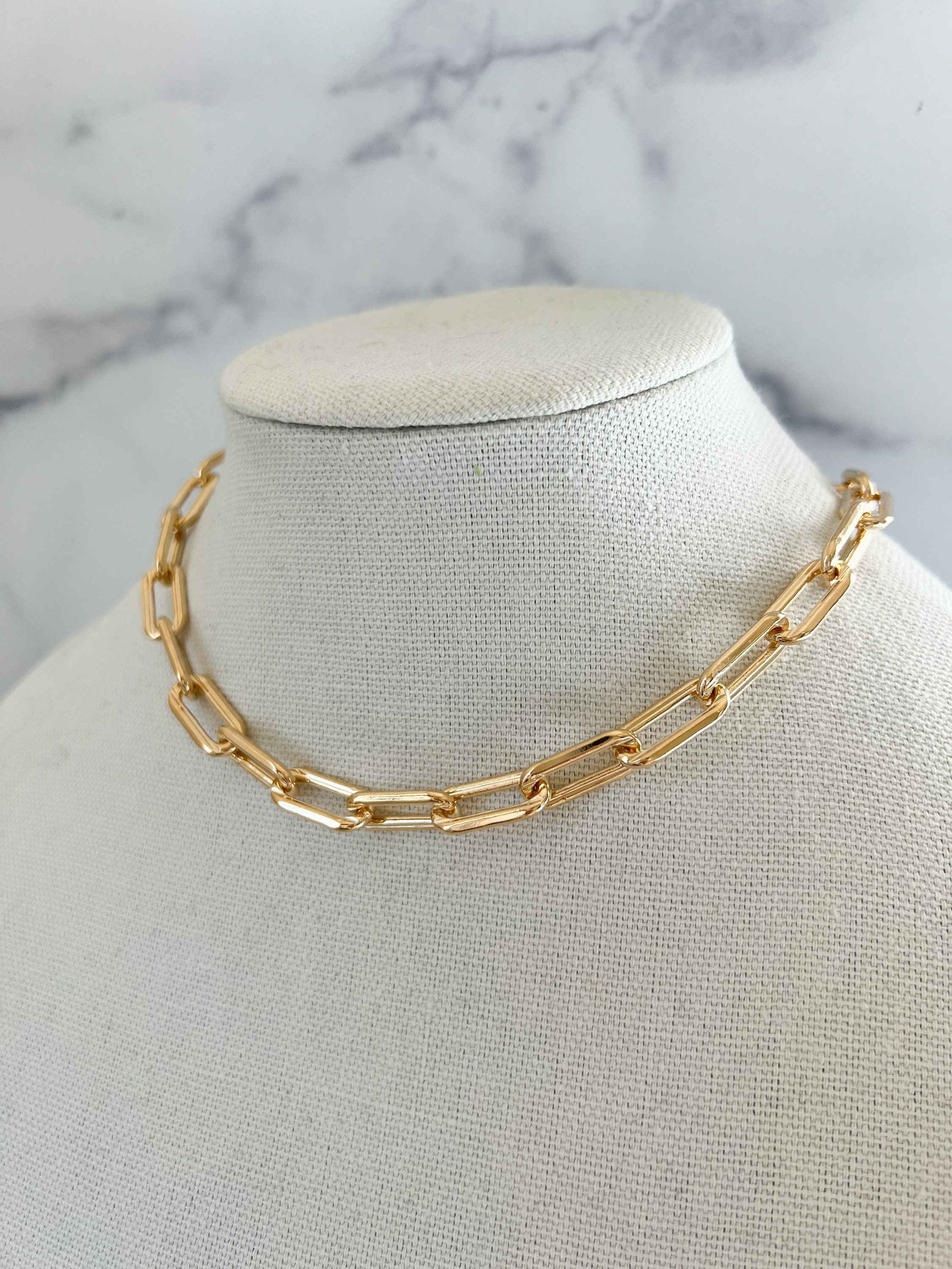 Set Di 2 Collane Oro A Strati Per Donna - Catena A Graffetta Spessa E Serpente, Placcato 18K, Ipoallergenico - 3