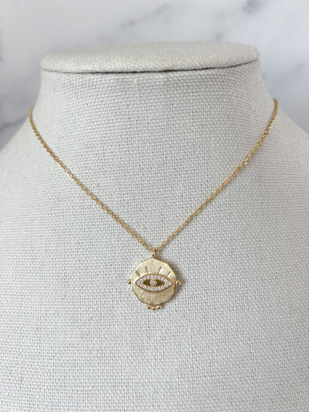 14K Gold Evil Eye Bracelet