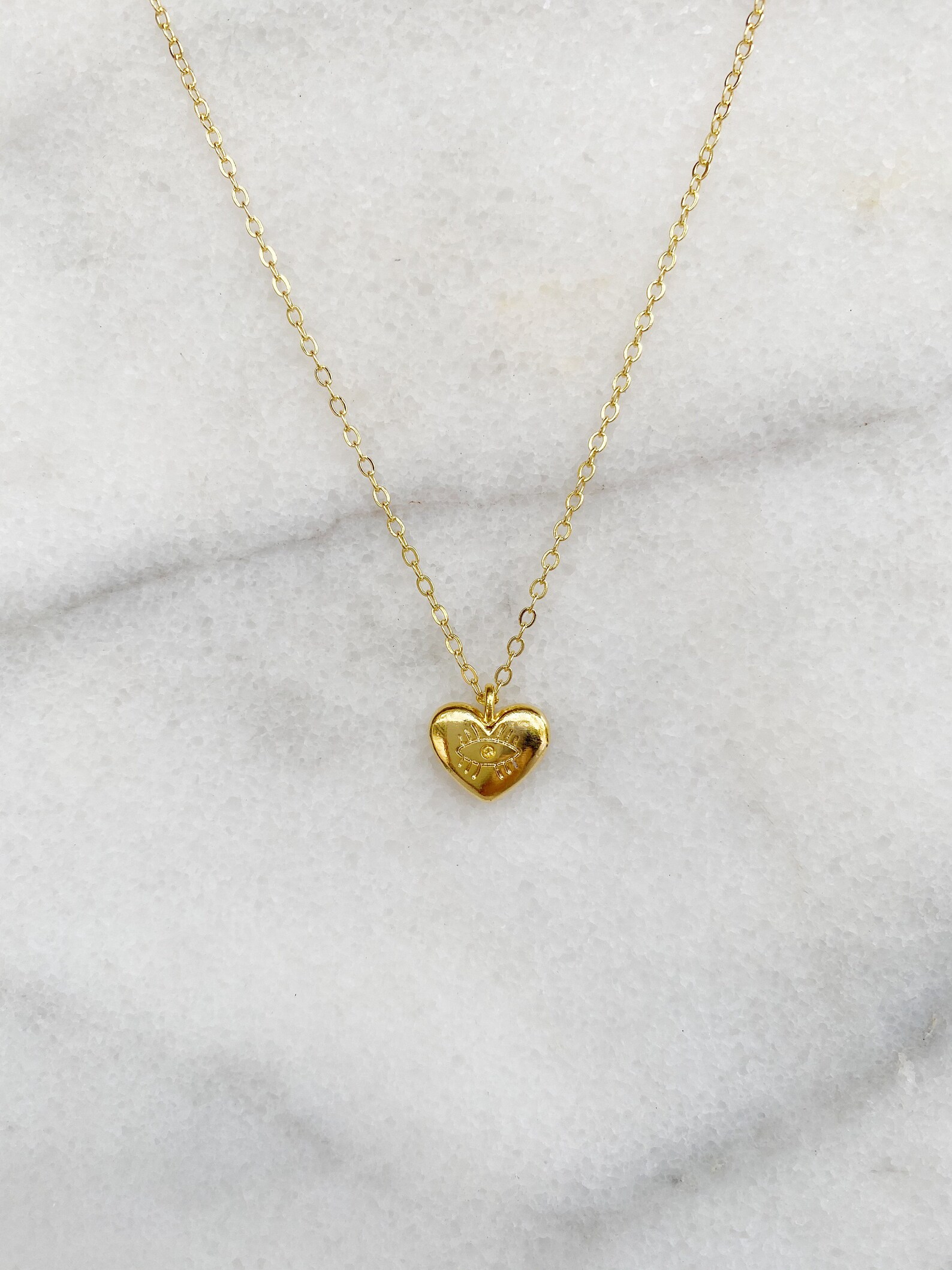 Mini Gold Heart Necklace Etsy