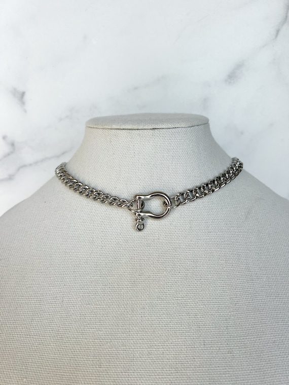 Collana Girocollo Cubana Punk Per Donna – Catena Grossa In Oro E Argento – Gioiello Audace