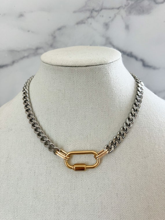Eight Chunky Gold/Silver Eight Necklace
