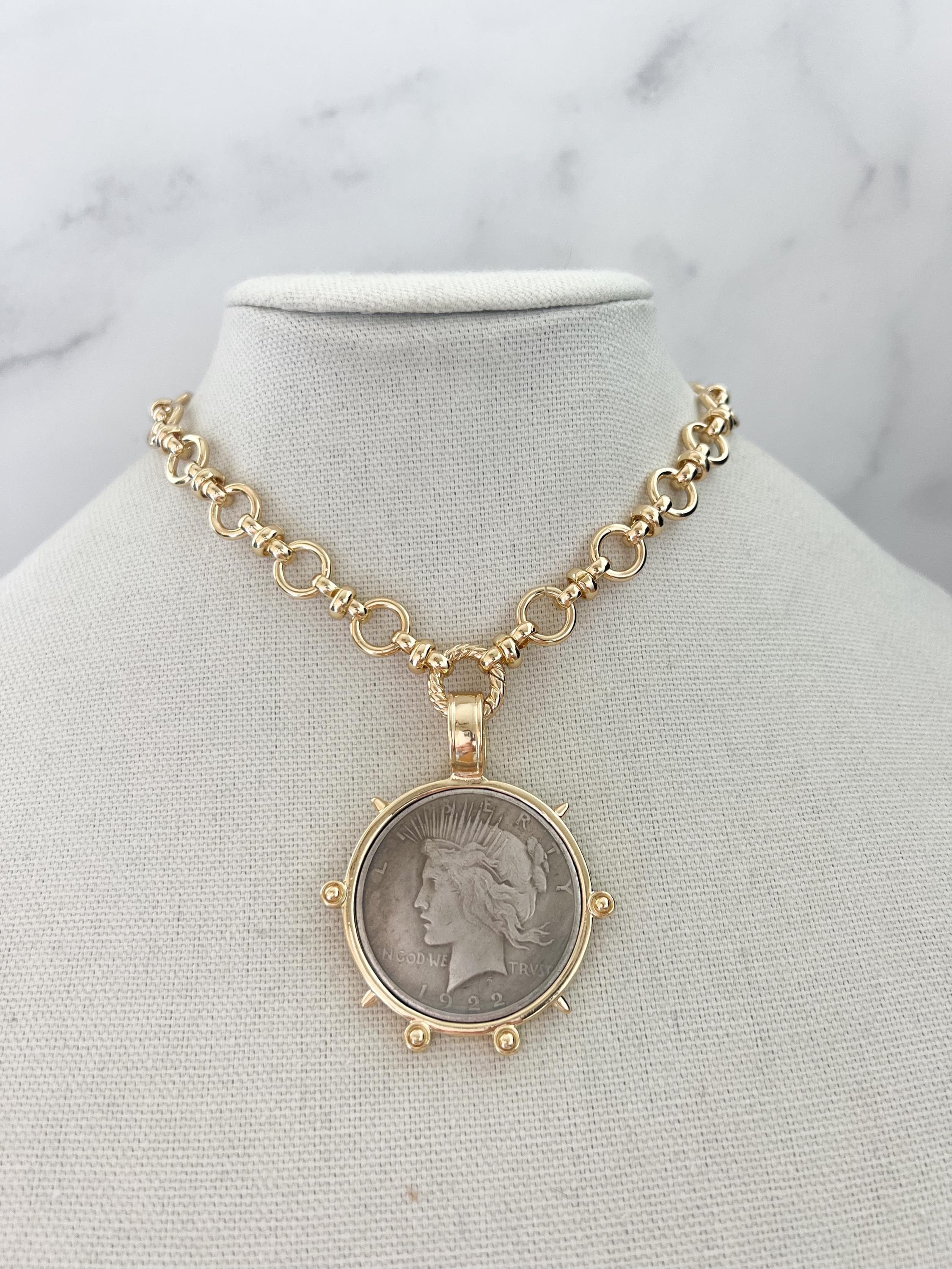 Liberty head gold coin pendant - Etsy 日本