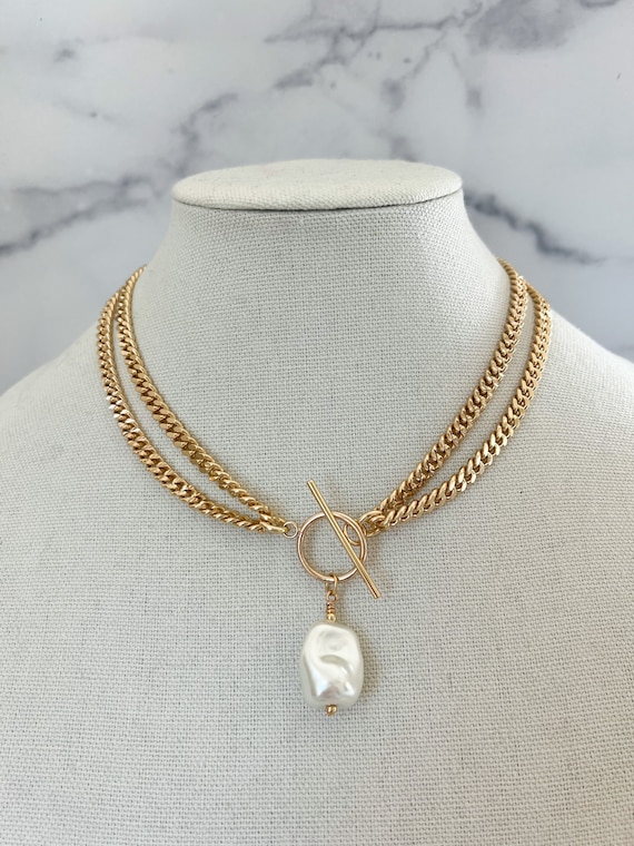 【HURLEY BURLEY】LARIAT T BAR NECKLACE WITH PEARL パール 2色 HURLEY BURLEY】LARIAT T BAR NECKLACE WITH PEARL パール 2色