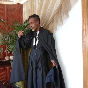 Gothic Cape Witch Cape Black Cape Long Cape