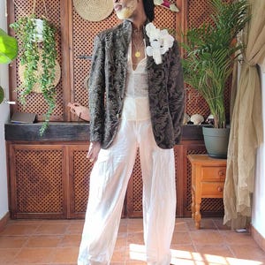 Abstract Gothic Black Gold Jacquard Blazer Suit Jacket