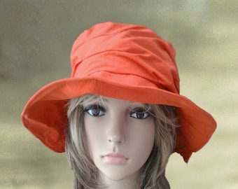 Cotton Cloche Hat: Ladies Summer Sun Hat (Size 21-22)