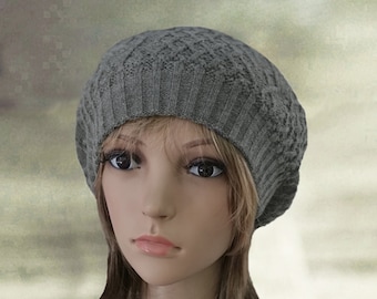 Knitted Wool Beret: Warm Winter Hat for Women