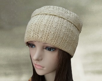 Winter womens hats, Women's wool hats, Knitted wool hats, Beige wool beanie, Beige knit caps, Knit wool caps, Womens knit hats,