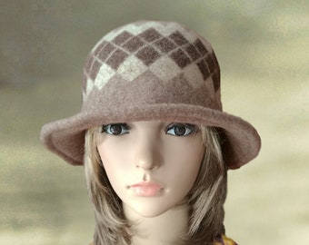 Felted wool hat, Womens felt hat, Ladies winter hats, Felt hat for lady, Wool felt hat, Womens winter hats, Winter hat for women,