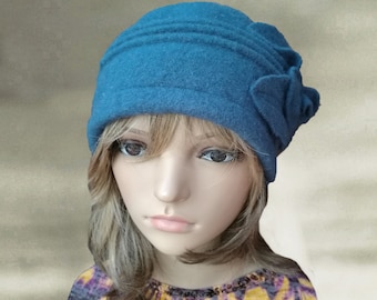 Ladies winter hats, Felted wool hats, Womens winter hats, Felt wool beanie, Embellished wool hat, Winter hat for lady, Felted hat ladies