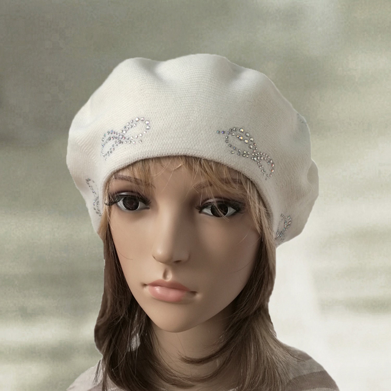 Knit Wool Blend Beret: Women