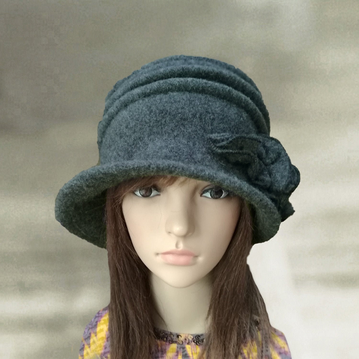 Ladies Felt Hats Felted Womens Hat Felted Wool Hats Gray Etsy