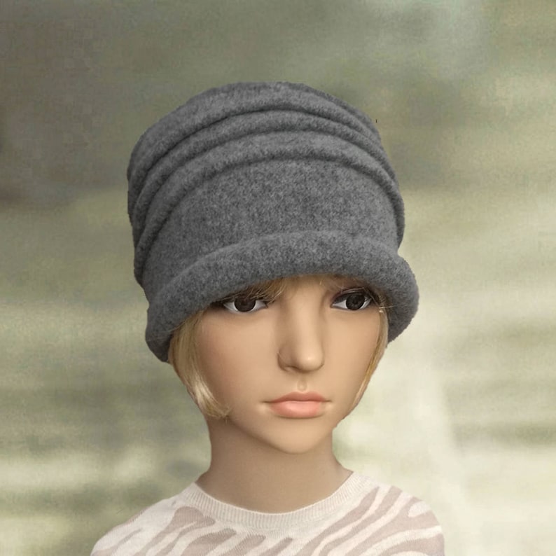 Womens Felt Hats Ladies Wool Hat Felted Wool Hat Gray Felt Etsy