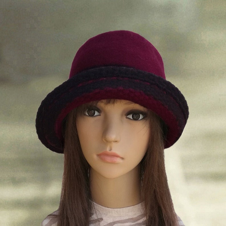 Womens felt hat Ladies felted hat Felted wool hats Etsy