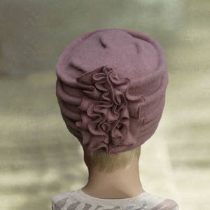 Felted wool hats, Winter women's hat, Felt wool hat, Felted womens hat, Embellished wool hat, Winter hat for lady, Ladies felt hat, image 3