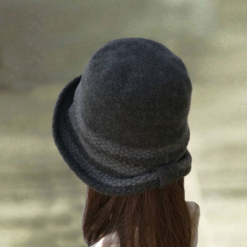Gray Felt Hats Felted Ladies Hat Womens Felted Hat Trendy Etsy