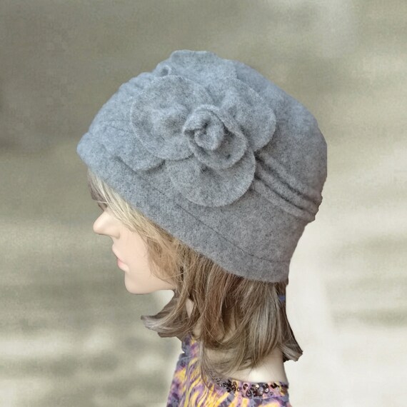 Womens Winter Hat Felted Wool Hat Warm Small Beanie Ladies Felt