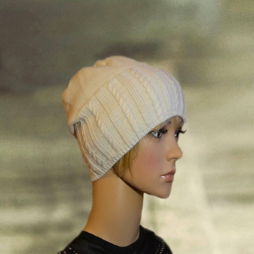 Wool Blend Slouchy Beanie: Women