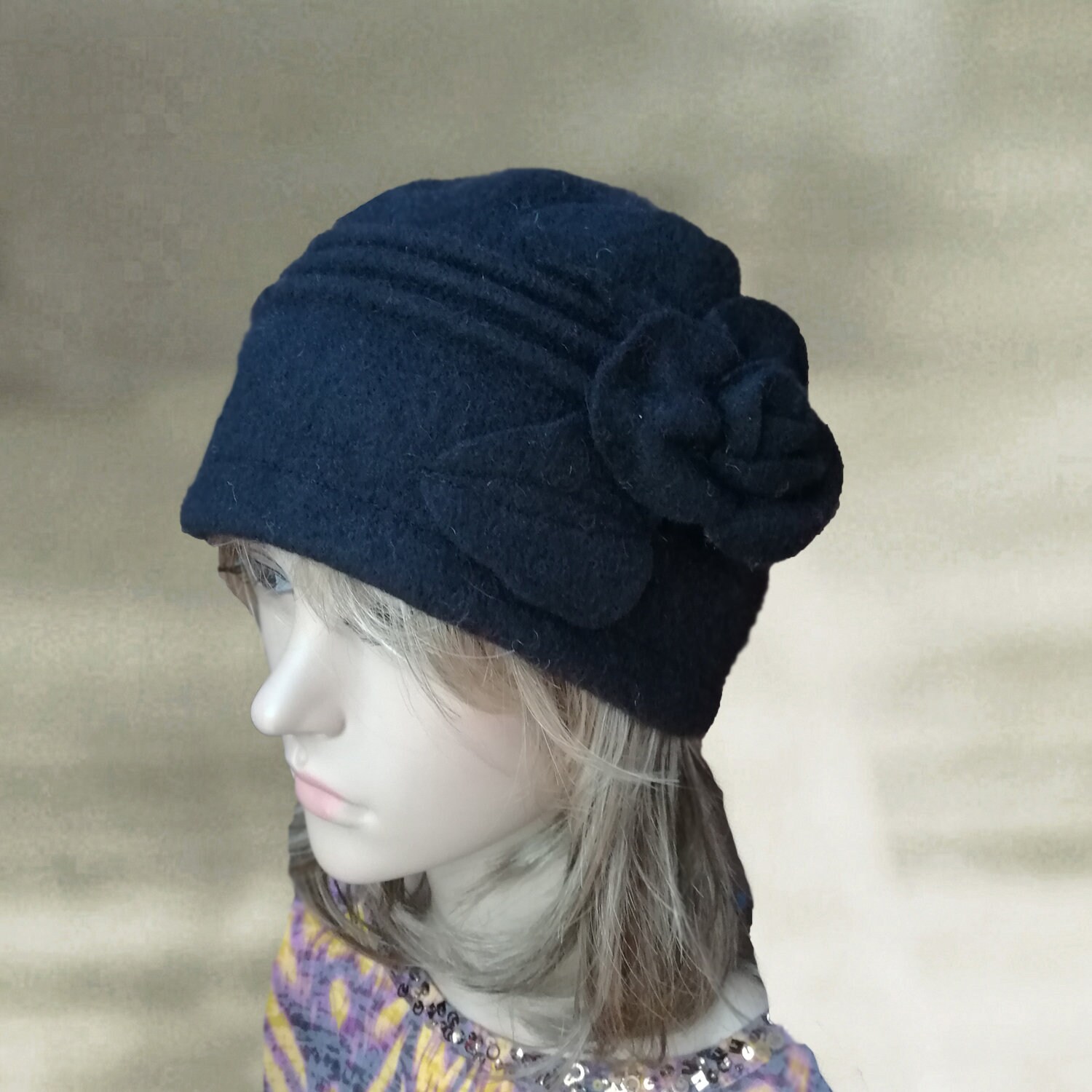 Wool Felt Beret Hat, One Size Fits Most Adults, Winter Warmth Wool Fashion Beret - ONE SIZE FITS MOST - Winter White  main image 2