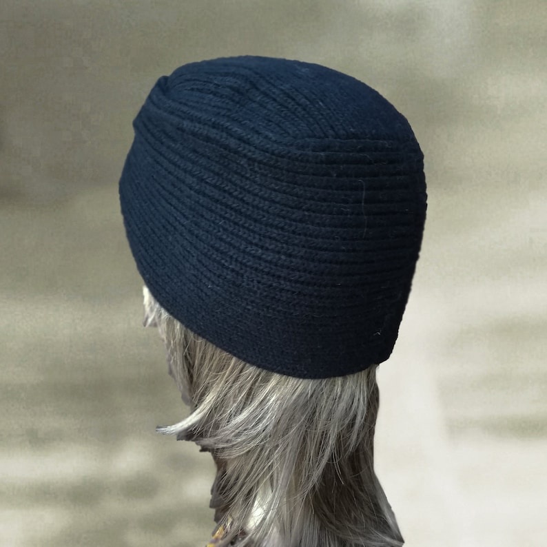 Black Turban Hat Knit Wool Turban Knitted Wool Hats Hat Etsy