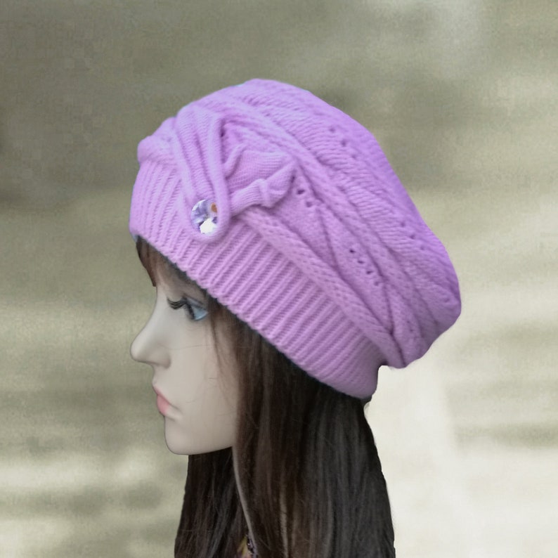 Womens Knit Hat Ladies Winter Hat Knit Wool Hat Knit Hat Etsy