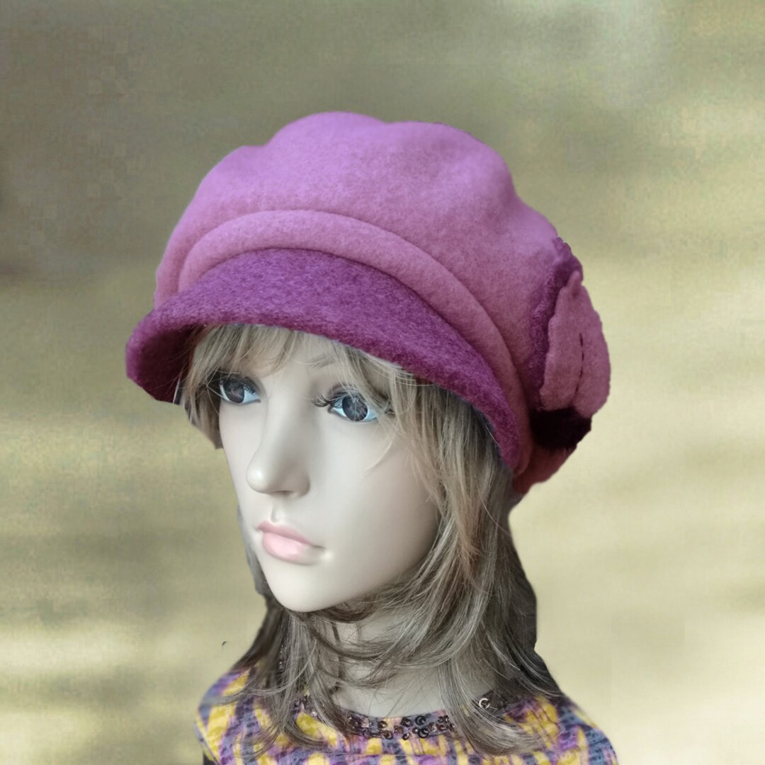 Felted Wool Caps, Hats With Visor, Womens Winter Caps, Wool Newsboy Cap