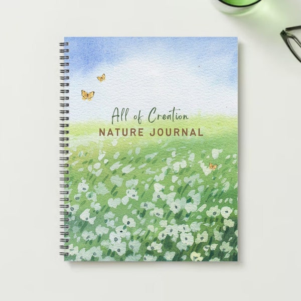 Toute la création : journal nature pour étudiants (téléchargement numérique), journal nature inspiré de Charlotte Mason, journal étudiant, journal chrétien