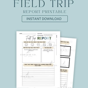Field Trip Report Printable, Homeschool Field Trip Log, Homeschool ...