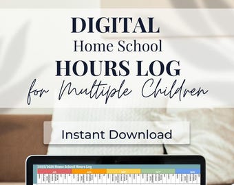 Registro digital de horas de educación en casa para varios estudiantes (OKLAHOMA 2025/2026), registro universal de horas de educación en casa, registro de horas en Hojas de Cálculo de Google, rastreador de horas