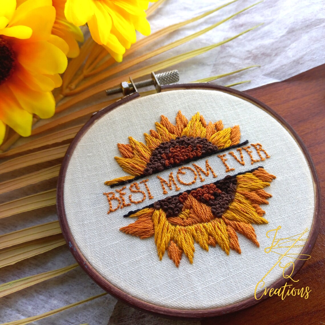 PDF Pattern Video Tutorial / Sunflower Embroidery Pattern / Pdf Pattern