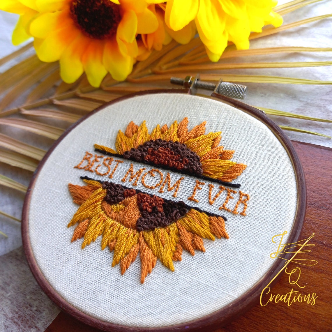 PDF Pattern Video Tutorial / Sunflower Embroidery Pattern / Pdf Pattern