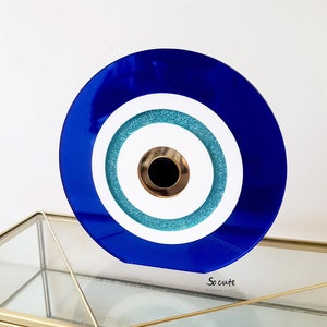 Table charm &quot;Mykonos&quot;/Evil&quot; eye home decor/Evil eye ornament/Good luck charm/Greek evil eye/Gouri