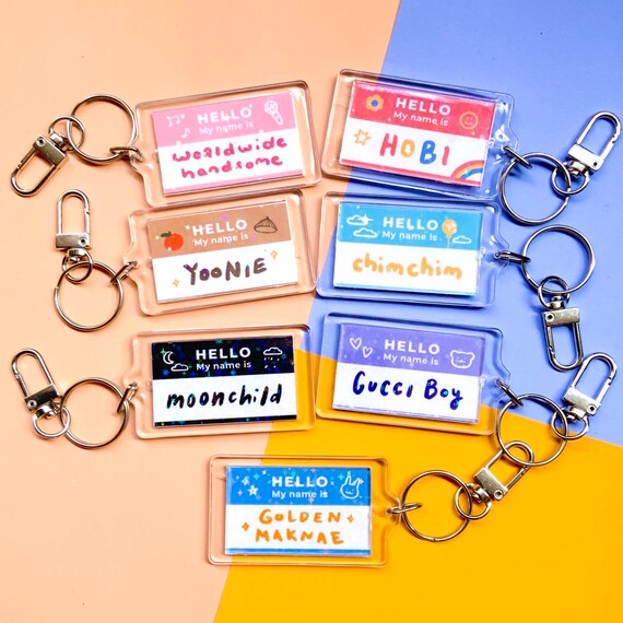 BTS Nickname Name Tag Keyring BTS 