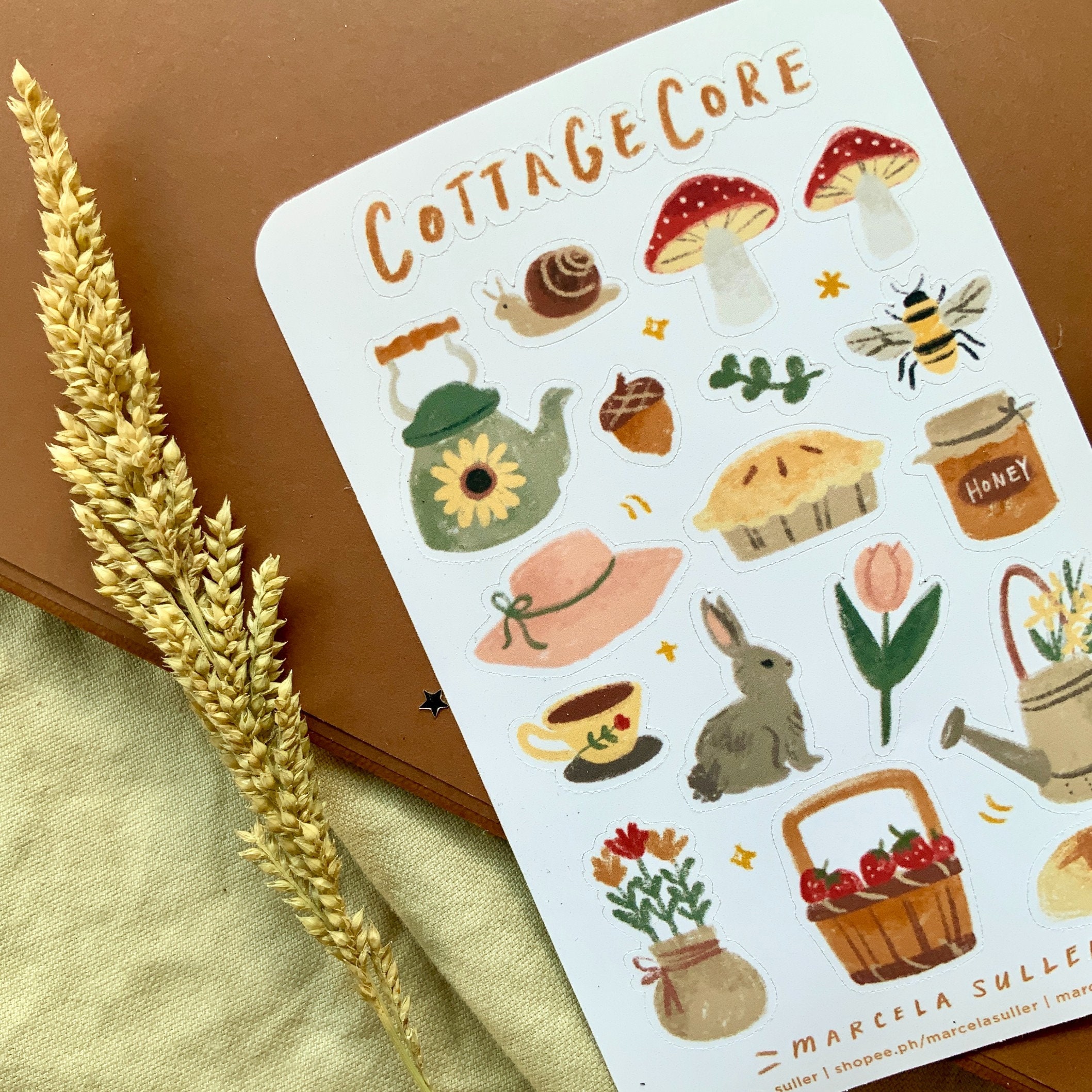 Cottagecore Stickers - Picnic Journal Stickers, Planner Stickers ...