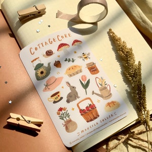 Cottagecore Stickers - Picnic Journal Stickers, Planner Stickers ...