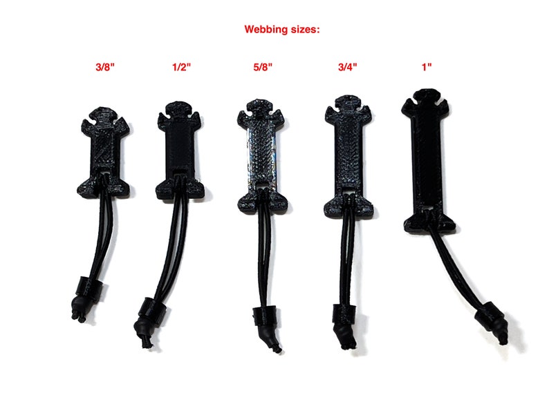 Backpack Webbing Strap Keeper Web Dominator (Roller Version) in Multiple Sizes (3/8", 1/2", 5/8", 3/4", 1", 1-1/2", 2" webbing) image 2