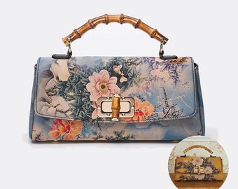 Handmade Women's Evening Bag | Qipao Bag | Floral Clutch Bag | Vintage Evening Bag | Shoulder Bag | Top Handle Bag | Evening Clutch Bag