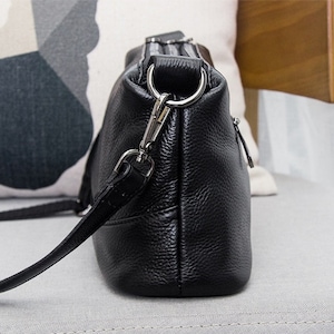 Leather Crossbody Bag 5 Colors Small Leather Purse Women's Shoulder Bag Minimalist Crossbody Bag Leather Gift for her Handbag image 4