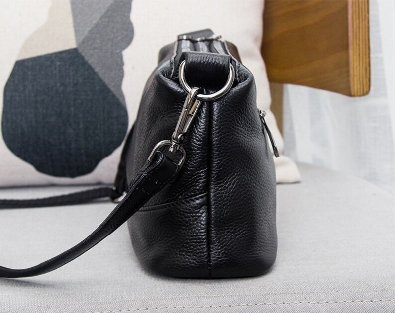 Leather Crossbody Bag 5 Colors Small Leather Purse Women's Shoulder Bag Minimalist Crossbody Bag Leather Gift for her Handbag image 4