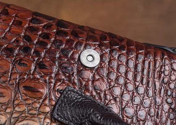 Genuine leather crocodile prints tote bag with lock and clochette - ME –  Sofiq