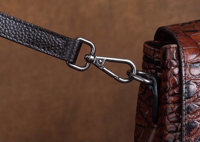 Genuine leather crocodile prints tote bag with lock and clochette - ME –  Sofiq