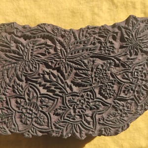 Timbro in ceramica floreale/timbro per stampa a blocchi indiani intagliati a mano/tjaps/blocco di legno per stampa/timbro per stampa su carta e tessuto/disegno del bordo
