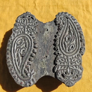 Bloques de impresión de madera tallados a mano Sellos de impresión de madera Sellos de impresión de madera Bloques de impresión de madera Sellos florales indios Diseño único India