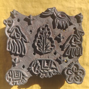 Bloques de impresión de madera tallados a mano Sellos de impresión de madera Sellos de impresión de madera Bloques de impresión de madera Sellos florales indios Diseño único India