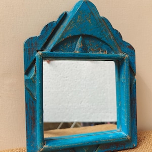 Wood Vintage Wall Mirror Wood Moroccan Mirror distressed look mirror Wood wall mirror Antique dressing mirror
