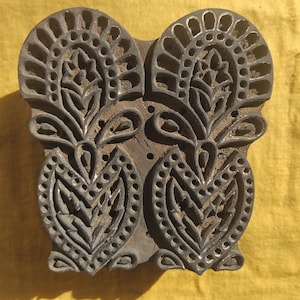 Handgeschnitzte Holzdruckstöcke Holzdruckstempel Holzdruckstempel Holzdruckstöcke indische Blumenstempel einzigartiges Design Indien