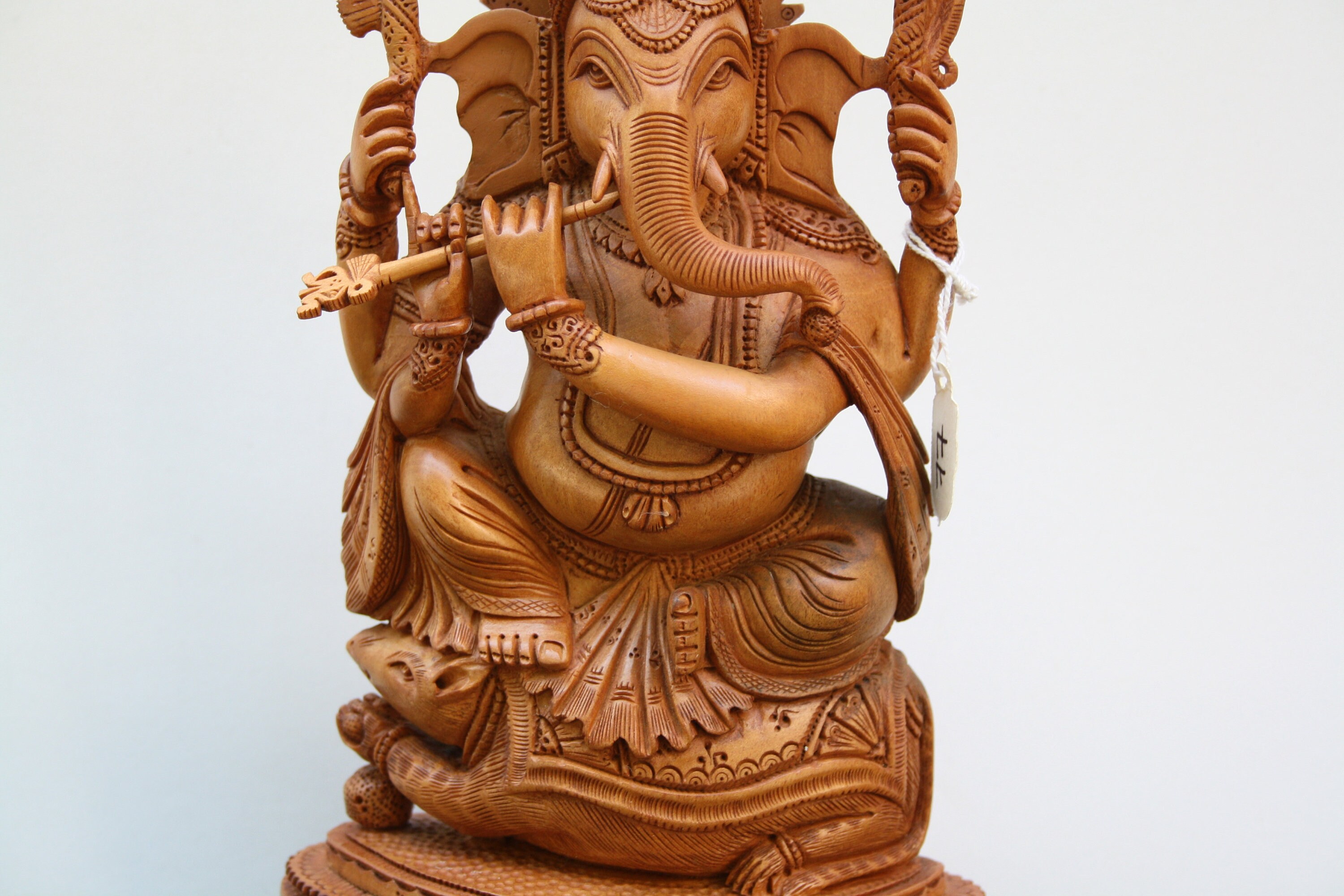 Carved Ganesh in Wood Wooden Ganesh Ganesha Figure Wooden Etsy